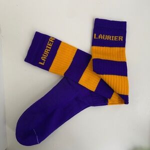 Laurier University rugby socks, new